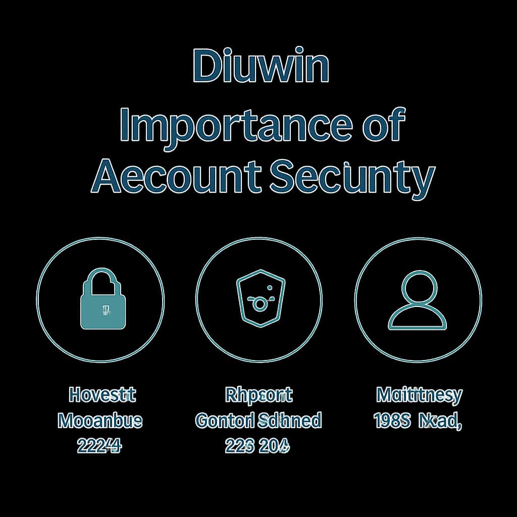An educational diagram showcasing Diuwin account security measures.