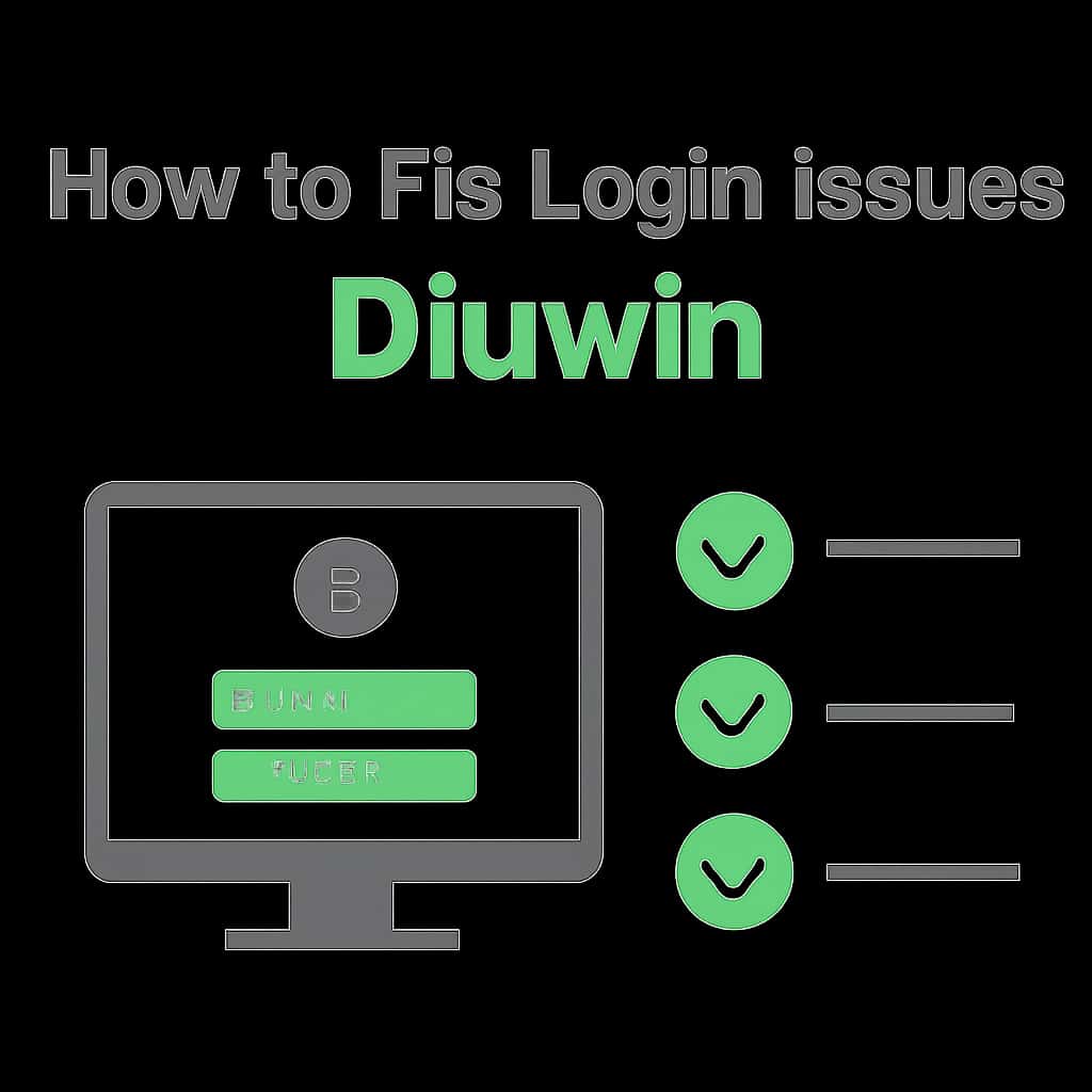An educational diagram outlining common login issues on Diuwin.