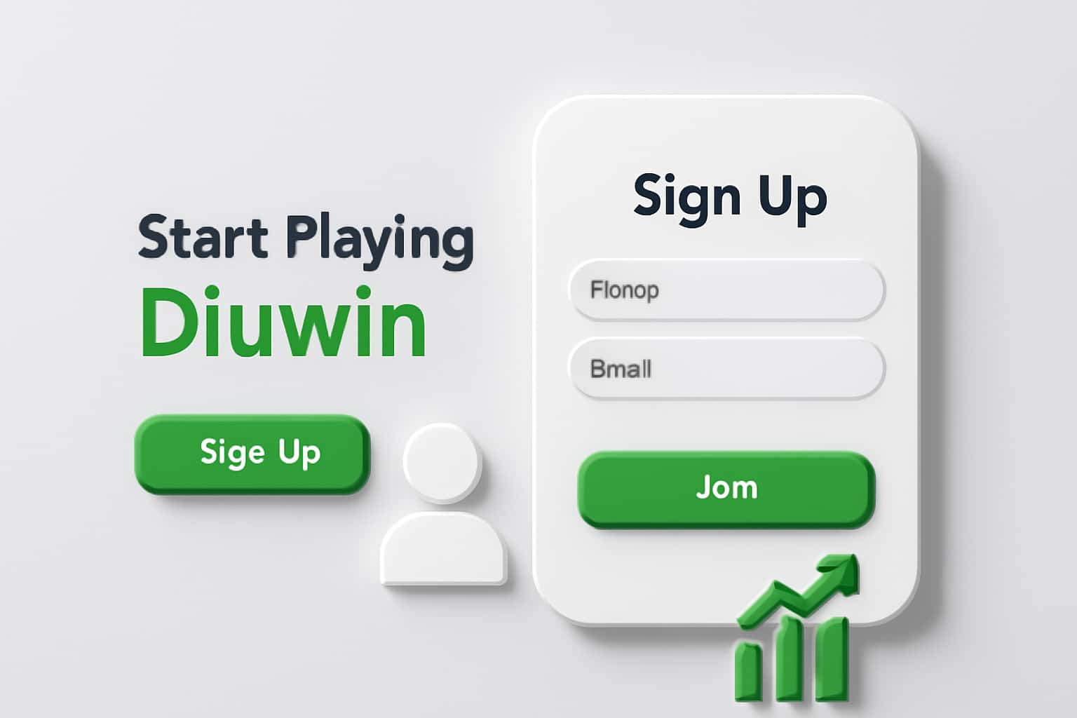 Start Playing Diuwin - Sign Up Interface