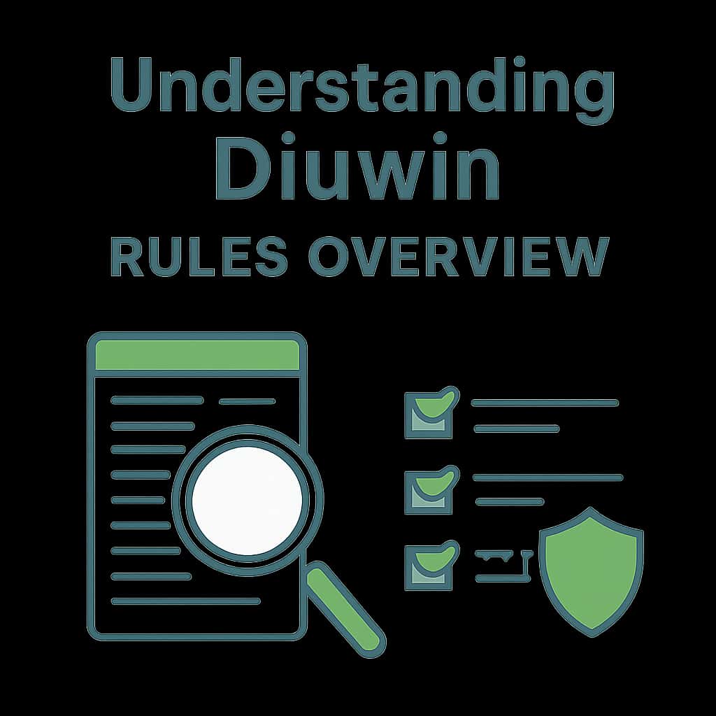 An educational diagram depicting the key elements of Diuwin rules.